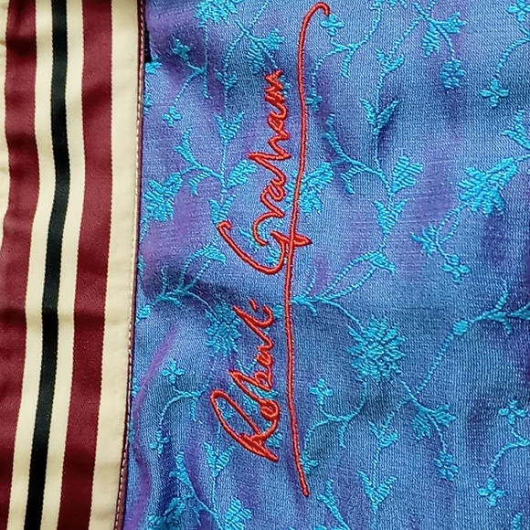 Robert Graham Stripped Pink, Purple, Red, Ivory Long-Sleeved - Picture 8 of 9